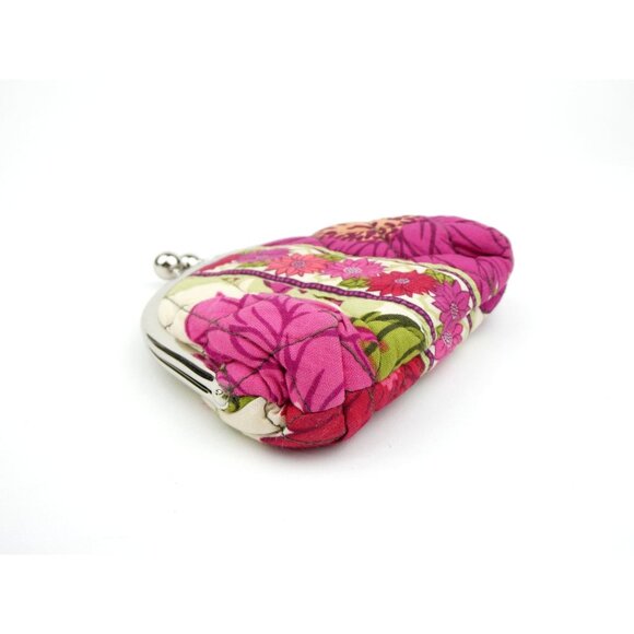 Vera Bradley Hello Dahlia Double Kiss Kisslock Coin Purse - Picture 2 of 14